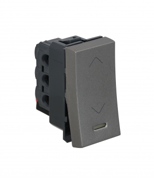 Arteor - 2-way switch with indicator middle module 20 AX - 230 V~ 1 module(Magnesium)